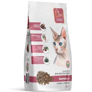 Клан/Clan Classic Gurman корм для кошек привередливых индейка/креветки 400гр*12
