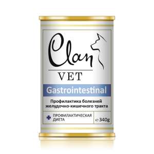 Клан/Clan Vet Gastrointestinal конс. корм для собак профилактика ЖКТ 340гр*12