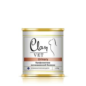 Клан/Clan Vet Urinary конс. корм для кошек профилактика МКБ 240гр*12