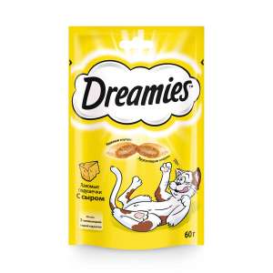 Дримс/Dreamies 60гр лакомство для кошек подушечки с Сыром