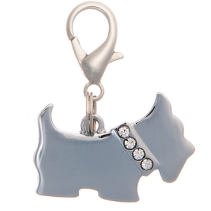 Адресник Терьер 30*20мм, со стразами гравировка Пет Лайн 