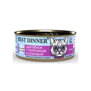 Best Dinner/Бест Диннер Urinary консервы д/кошек и котят с 2мес.Цыпленок/Телятина/Клюква 100гр*12