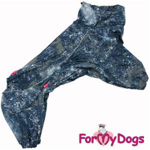 Дождевик для мальчиков рА1, спинка 30см серый с брызгами красок