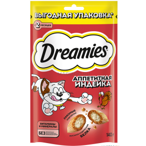 Дримс/Dreamies 140гр лакомство для кошек с индейкой*12 для кошек