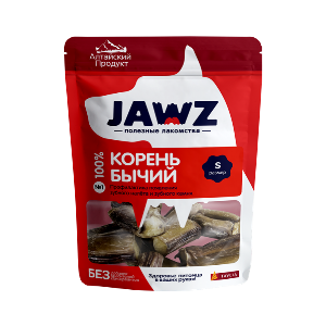 Джавз/JAWZ лакомства для собак Корень бычий пакет №1 р-р S 100гр*30 для собак