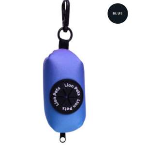 Сумочка диспенсер для уборки за животным,цв.Голубой неон 8*5*5см LPD-100-6 LION