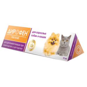 Дирофен паста для (взрослых) собак и кошек 10мл (1мл/3кг)*6 для кошек