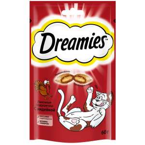 Дримс/Dreamies 60гр лакомство для кошек с индейкой