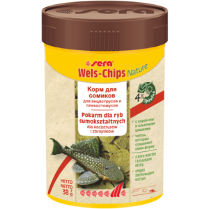 Sera Wels-Chips Nature корм для сомиков глубоководных анциструсов и плекостомусов 38гр/100мл