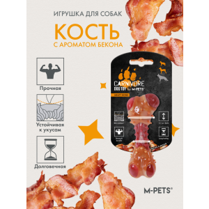 Игрушка для собак Карнивор круглая кость, вкус бекона, красная 11.7 x 4.7 x 4 см MPets 10661499