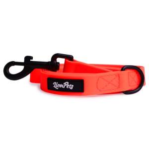 Поводок для собак LionPets из биотана прошитый (Оранжев) Размер 1 ширина 2,0 см, длина 1,5
