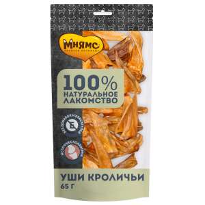 Мнямс для собак На каждый день Уши кроличьи 65 г