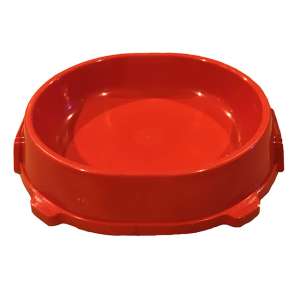 Миска пластиковая на резинке красный 0,22л Фаворит