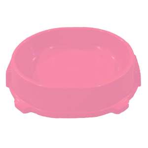 Миска пластиковая на резинке розовый 0,22л Фаворит для кошек