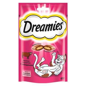 Дримс/Dreamies 60гр лакомство для кошек с говядиной  для кошек