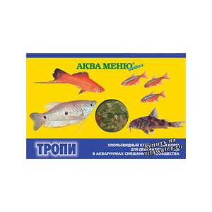 Аква-Меню хлопья Тропи корм для рыб 11гр*55