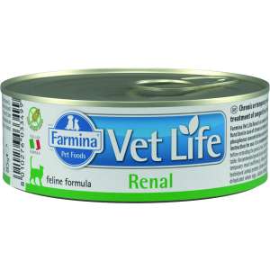 Фармина/Farmina конс. Vet Life Renal корм для кошек при заболеваниях мочевыводящих путей 85гр*12