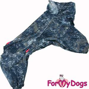 Дождевик для мальчиков А3, спинка 40см серый с брызгами краски