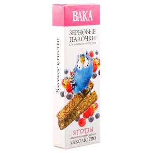 Вака Зерновые палочки для волнистых попугаев с ягодами 2шт.