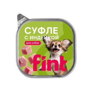 ФИНТ/FINT корм для собак мелких и средних пород, суфле с индейкой, ламистер, 100 г