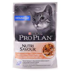 Про План/Pro Plan пауч 85гр корм для кошек Housecat низкая активность Лосось