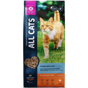 Олл Кэтс/All Cats корм для стерилизованных кошек Индейка 13кг