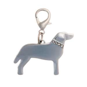 Адресник Лабрадор со стразами 35*30мм гравировка