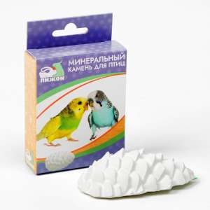 Минеральный камень для птиц шишка 50гр Пижон