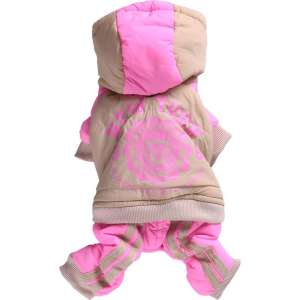 Комбинезон утепленный рS New York розово-бежевый c капюшоном, спинка 24см Уют