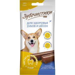 Деревенские Лакомства для собак Зубочистки для сред. пород со вкусом говядины 100гр