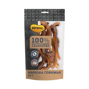 Мнямс для собак На каждый день Нарезка говяжья 50 г
