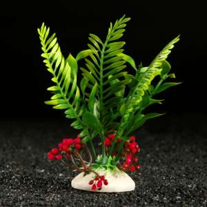Растение аквариумное искусственное 18*9*14см красное Пижон