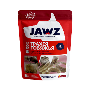 Джавз/JAWZ лакомства для собак Трахея говяжья пакет №10 р-р S 45гр*30