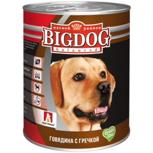 Зоогурман конс БигДог корм для собак Говядина с гречкой 850гр*9
