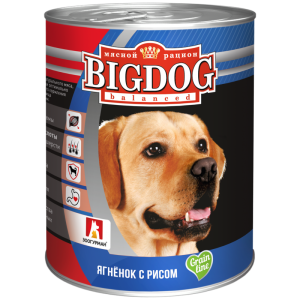 Зоогурман конс БигДог корм для собак Ягненок с рисом 850гр*9