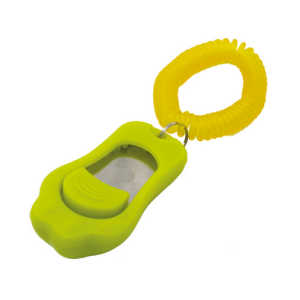 Кликер трехтоновый в форме лапки с браслетом/ зеленый ZooOne