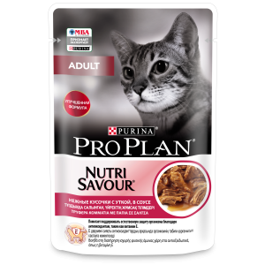 Про План/Pro Plan пауч 85гр корм для кошек Adult Утка соус