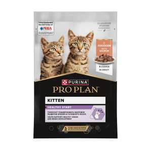 Про План/Pro Plan пауч 85гр корм для котят Healthy Start с лососем в соусе для кошек
