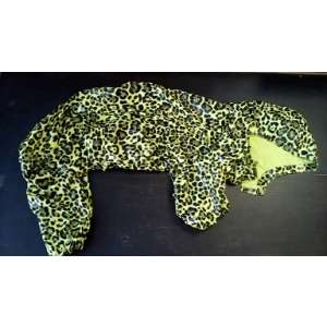 Дождевик Леопардовый с капюшоном на кнопках (желтый, розовый) №32