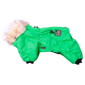 Комбинезон утепленный Nice-Style SLPK134 для девочек зеленый рM спинка 31см LION для собак