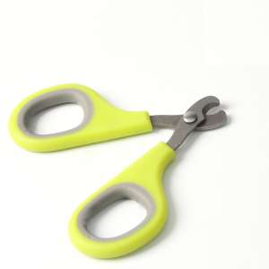 Когтерез-ножницы с мягкими ручками 8мм зелено-серые Пижон