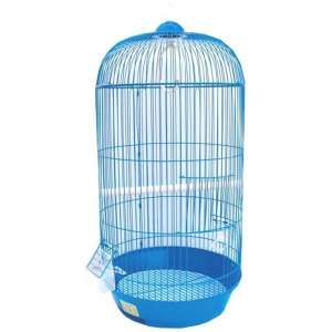 Клетка для птиц №1 круглая укомплект цветная 33*53см Уют