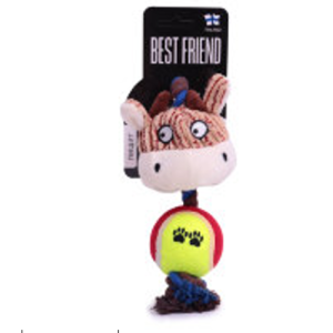 Игрушка для собак на ХБ верёвке корова UT1034 24см LION